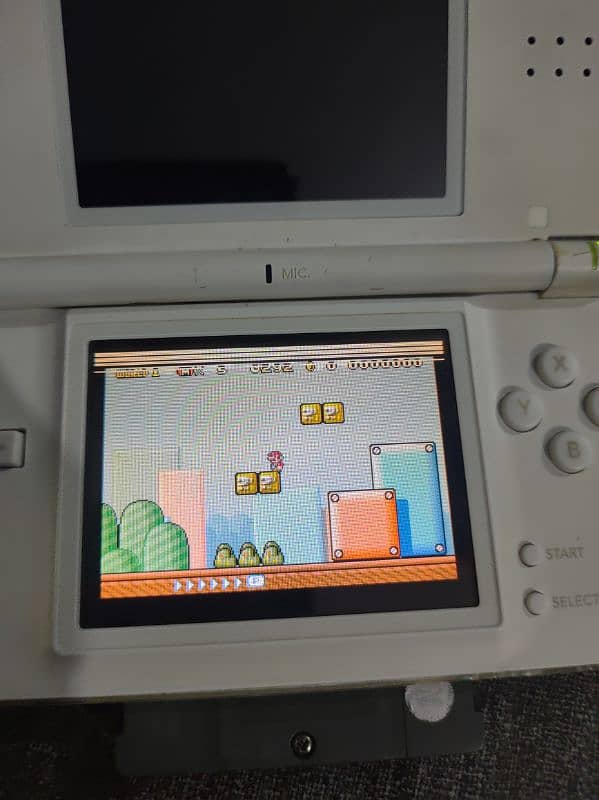 NINTENDO DS LITE WITH 2 CARTS ORIGINAL CHARGER POUCH BUILTIN GAME CART 7
