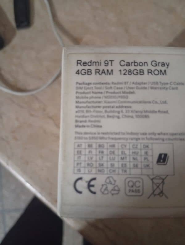 REDMI 9T 4+2/128 WITH BOX AND POUCH 6