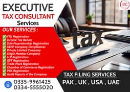 Tax Filer  | Tax Consultant | FBR | Income Tax Return | Sales Tax, NTN
