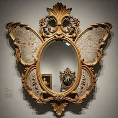 wall hanging miror butterfly style and coustmize any design as order