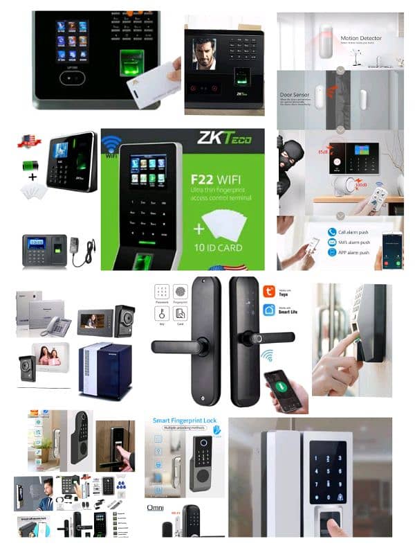 smart fingerprint handle electric door lock access control system 1
