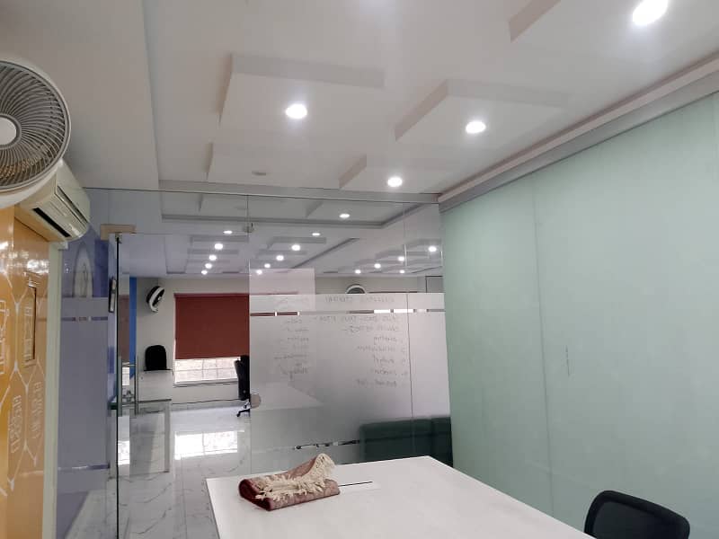 5 Marla Fully Furnished Office available for Rent in very reasonable Rent Near to Grand Mosque Phasing imtiaz Mega Mall Near to Park in Quaid Block Bahria Town Lahore. original pictures are attached 7