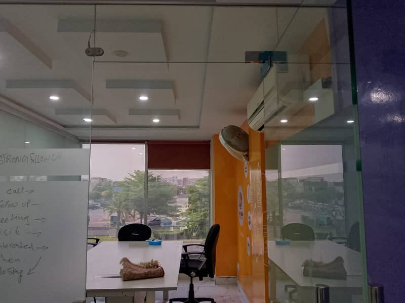 5 Marla Fully Furnished Office available for Rent in very reasonable Rent Near to Grand Mosque Phasing imtiaz Mega Mall Near to Park in Quaid Block Bahria Town Lahore. original pictures are attached 8