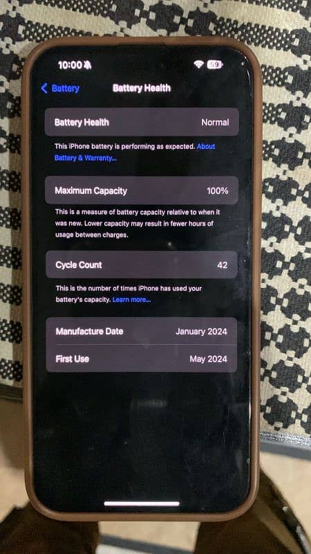 15 promax non PTA battery health 100% 256 GB 3
