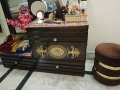 Bed dressing sides table with mattresses