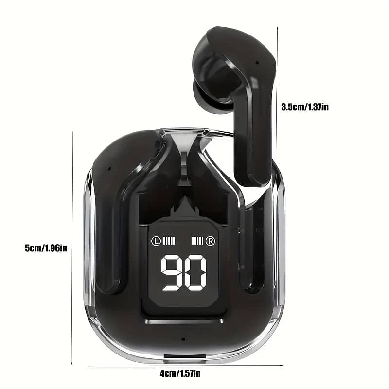 Transparent Capsule Wireless Earbuds – LED Display | Stylish & Comfort 5