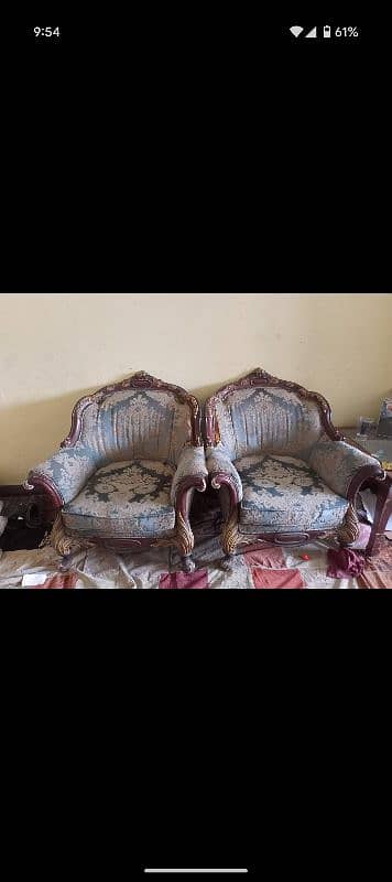 original wood sofa set 0