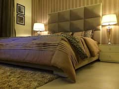 Par Day and short Time full furnish one BeD Room ment Available for rent Bahria Town Phase 6 family apartment