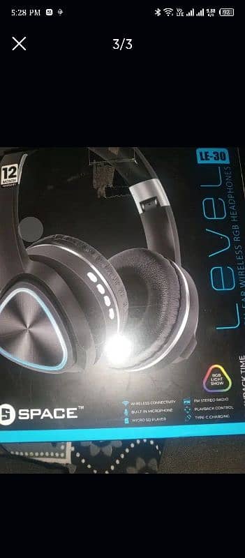 Headphone Space Wireless Bluetooth 0