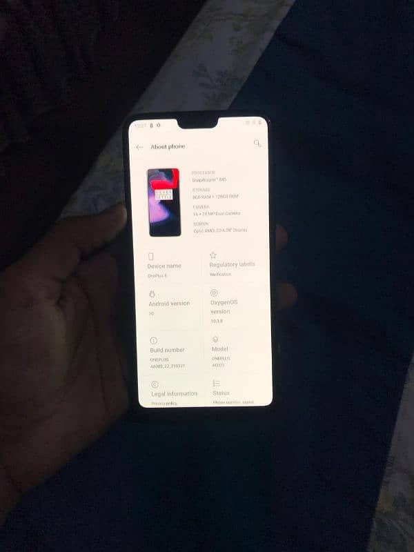 One Plus 6 dual sim 8/128 03204430494 0