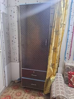 Single door wardrobe with 2 drawers