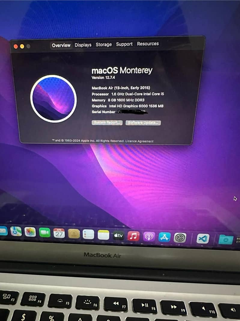 Apple Macbook Air 2015 model | 8/128 Gb | excellent condition 0