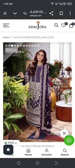 Asim jofa ORIGINAL LAWN SUTE