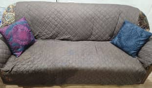 5 seated sofas in brown colour