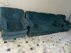 5 SEATER SOFA (VELVET) WOODEN FRAME