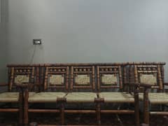 Wooden Sofa 5 Seater with table