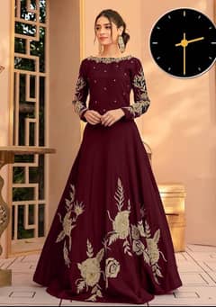 Elegant embroidered Maxi Dress -1Pc Women’s stitched