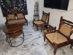 Wooden Sindhi Sofa Chairs Set