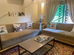 L Shaped Sofa Set + Table Center