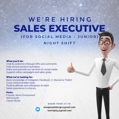 Sales Executive for Social media
