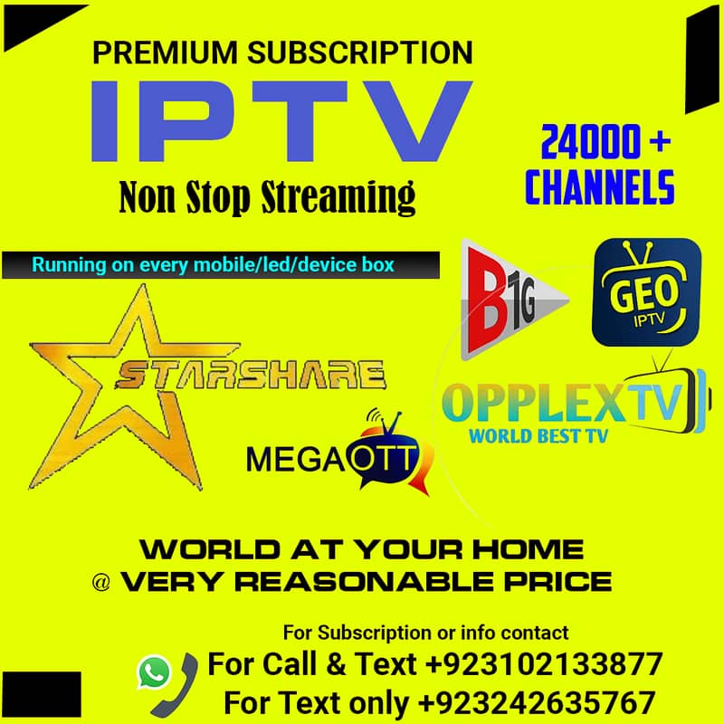 B1G iptv 03102133877 free trail 0