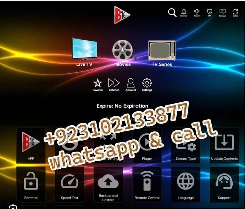 B1G iptv 03102133877 free trail 1