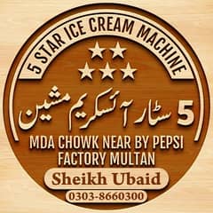 5 Star ice cream Machines (Kulfa Machines) Whattsapp no 03038660300