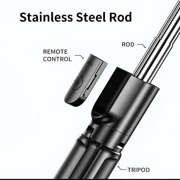4 in 1 selfie stick tripod with light & Bluetooth Remote 4