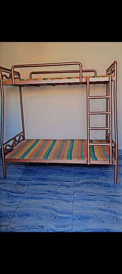 double story iron bed