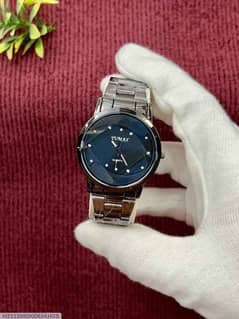 Men's Quartz chain strap Watch black/brown