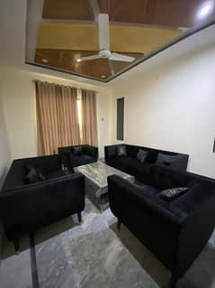7 Seater Black Sofa Set with Table