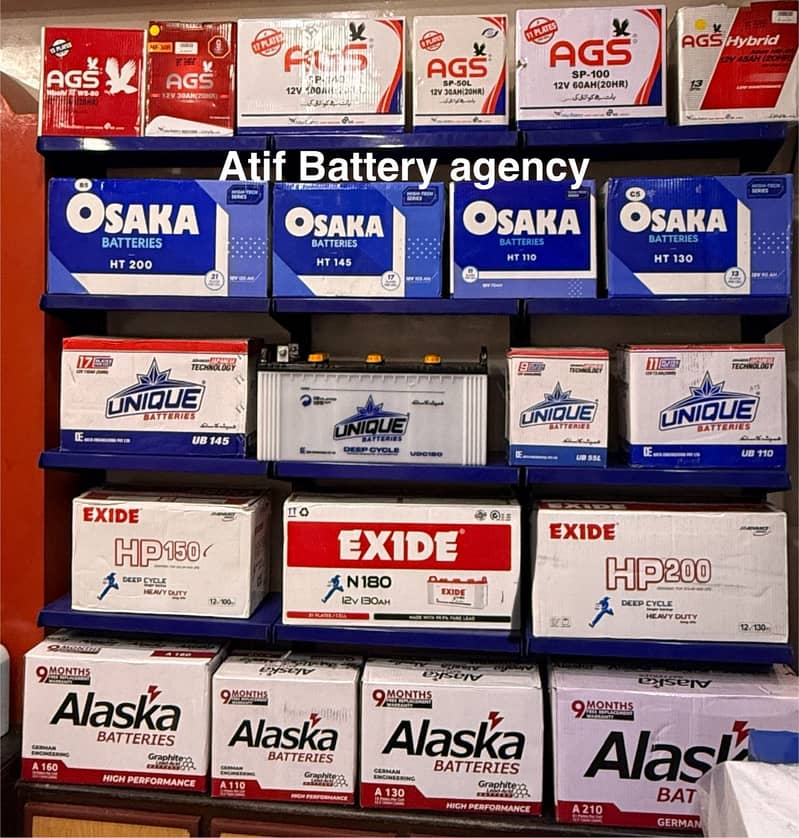 Ags Phoenix Exide Osaka Alaska Fujika Unique all types batteries 2