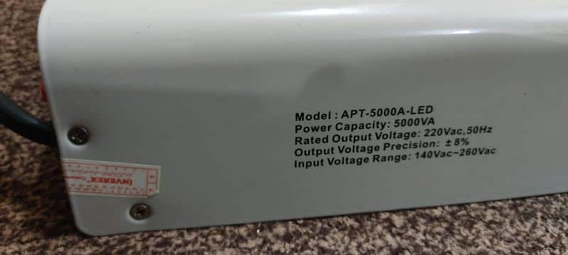 Inverex 5000VA Relay Type Slim AVR Voltage Stabilizer – LED Display 3