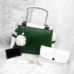 Stylish women's Rexine hand bag 2 pcs