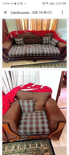 5 seater sofa and table