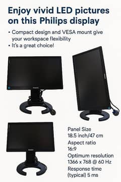 Philips 18.5" LED | Black | Matte