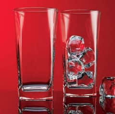 Italian style Premium Juice and Water Glasses Set of 06 Transparent