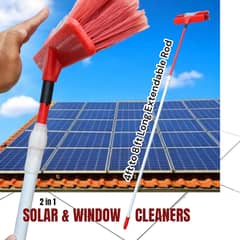 SOLAR PANEL CLEANING BRUSH WITH 10 FEET SIMPLE ROD BRUSH 03334804778
