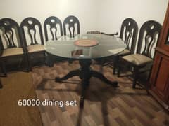 Elegant 6-Seater Glass-Top Dining Set