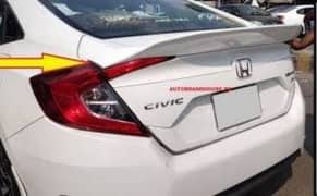Civic spoiler fiber as well as plastic for 2016 to 2022