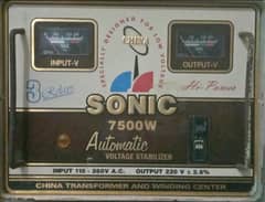 Sonic 3 Relay Stabilizer – 7500 Watts | Copper Wire