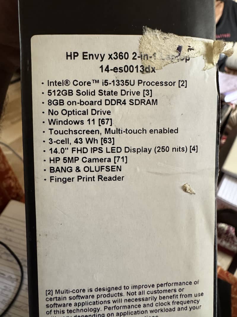 Hp envy laptop just box open. . . original price 1.77 lacs 5