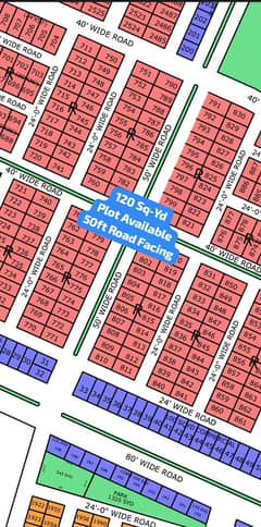 50ft Road Facing Plot 120 Sq-Yd North Town Residency Phase 1