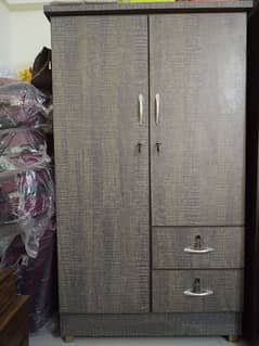 Two Door Wardrobe with Drawers, Almari Urgent Sale, Good Condition