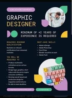 female and male teacher required for computer graphics designer
