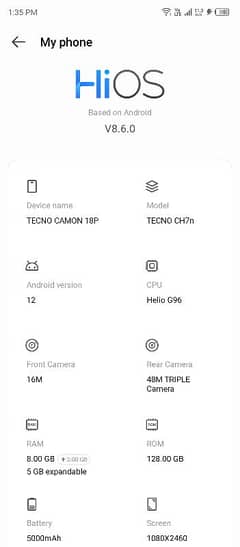 Tecno camon 18p
