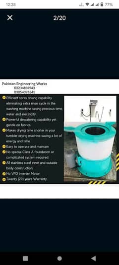 Laundry Machine Dryer Washing Hydro Spinner