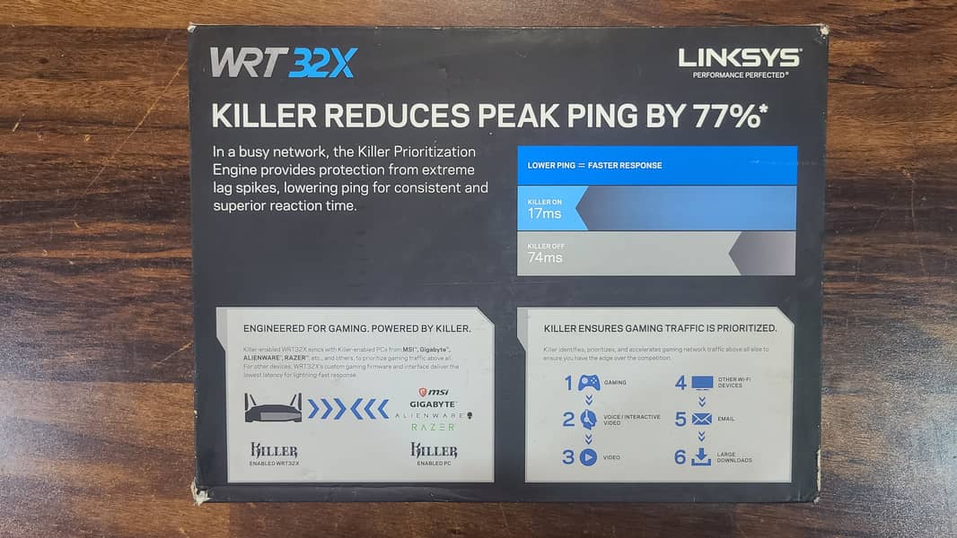 Linksys WRT32X AC3200 Dual-Band Wi-Fi Gaming Router Box Pack 3