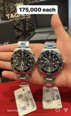 Tagurere mens exclusive watches with complete original packaging