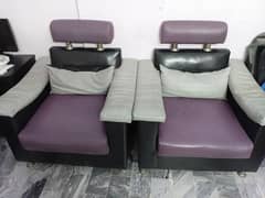 Premium Sofa Set – 3+1+1 – Rexine Upholstery – Mint Condition
